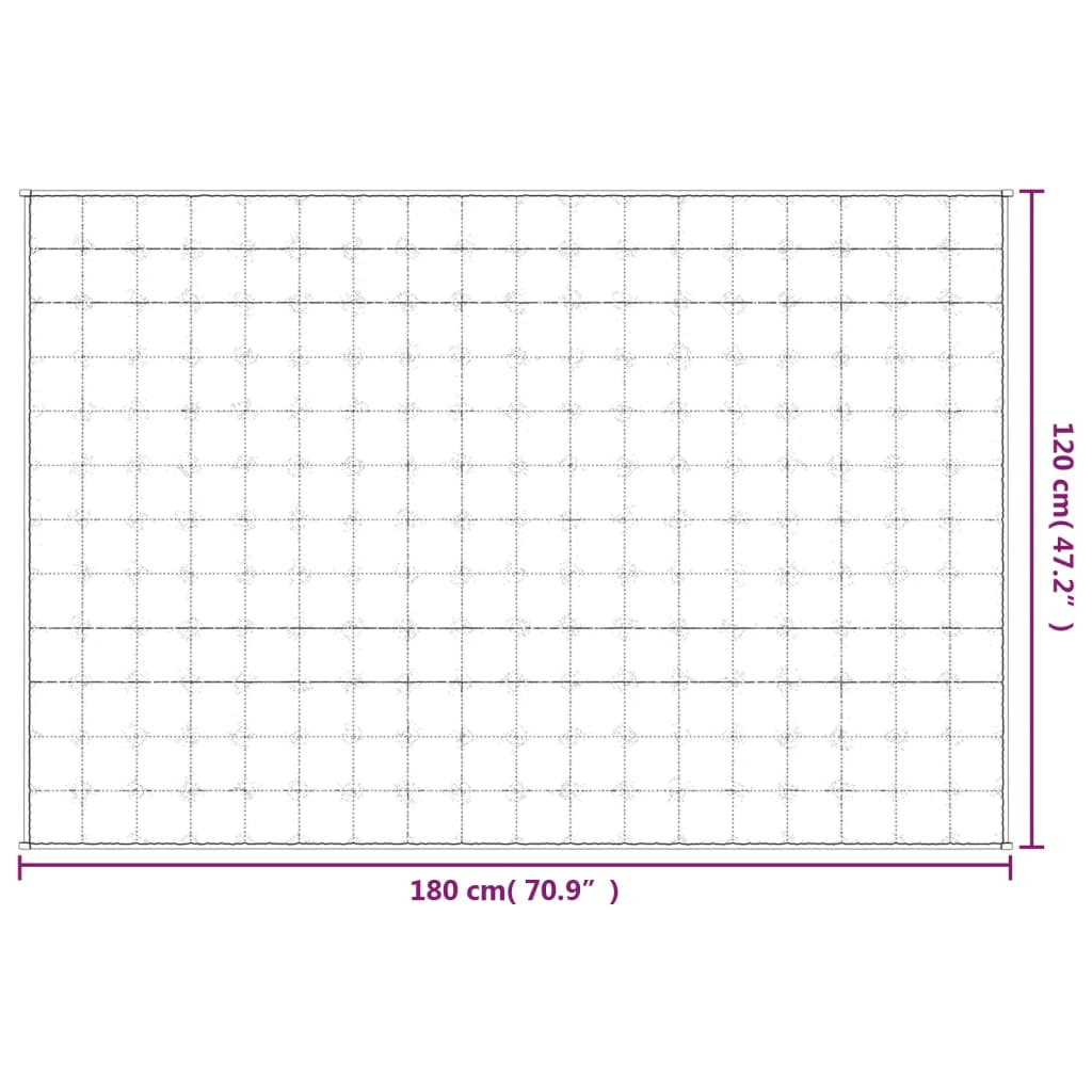 vidaXL Pătură cu greutăți, crem deschis, 120x180 cm, 9 kg, textil
