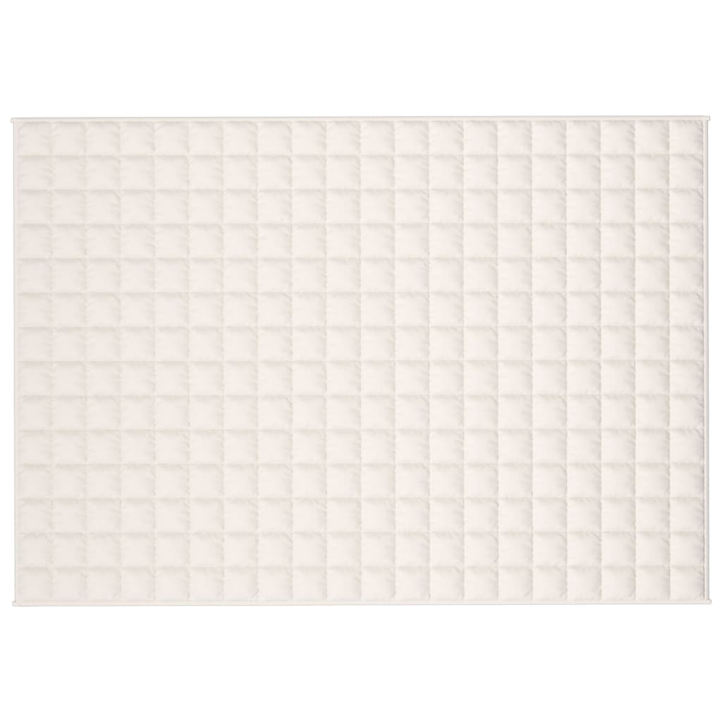 vidaXL Pătură cu greutăți, crem deschis, 138x200 cm, 6 kg, textil vidaXL Pătură cu greutăți, crem deschis, 138x200 cm, 6 kg, textil