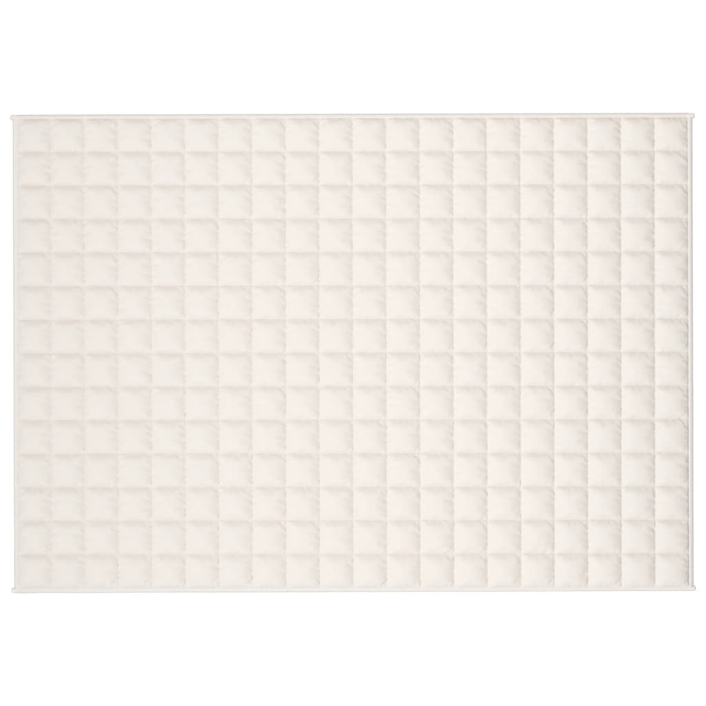vidaXL Pătură cu greutăți, crem deschis, 138x200 cm, 10 kg, textil vidaXL Pătură cu greutăți, crem deschis, 138x200 cm, 10 kg, textil