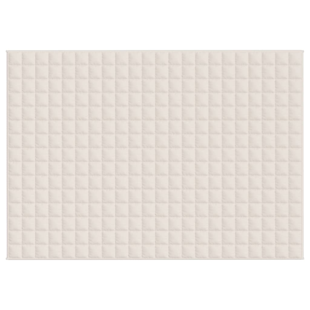 vidaXL Pătură cu greutăți, crem deschis, 155x220 cm, 7 kg, textil vidaXL Pătură cu greutăți, crem deschis, 155x220 cm, 7 kg, textil