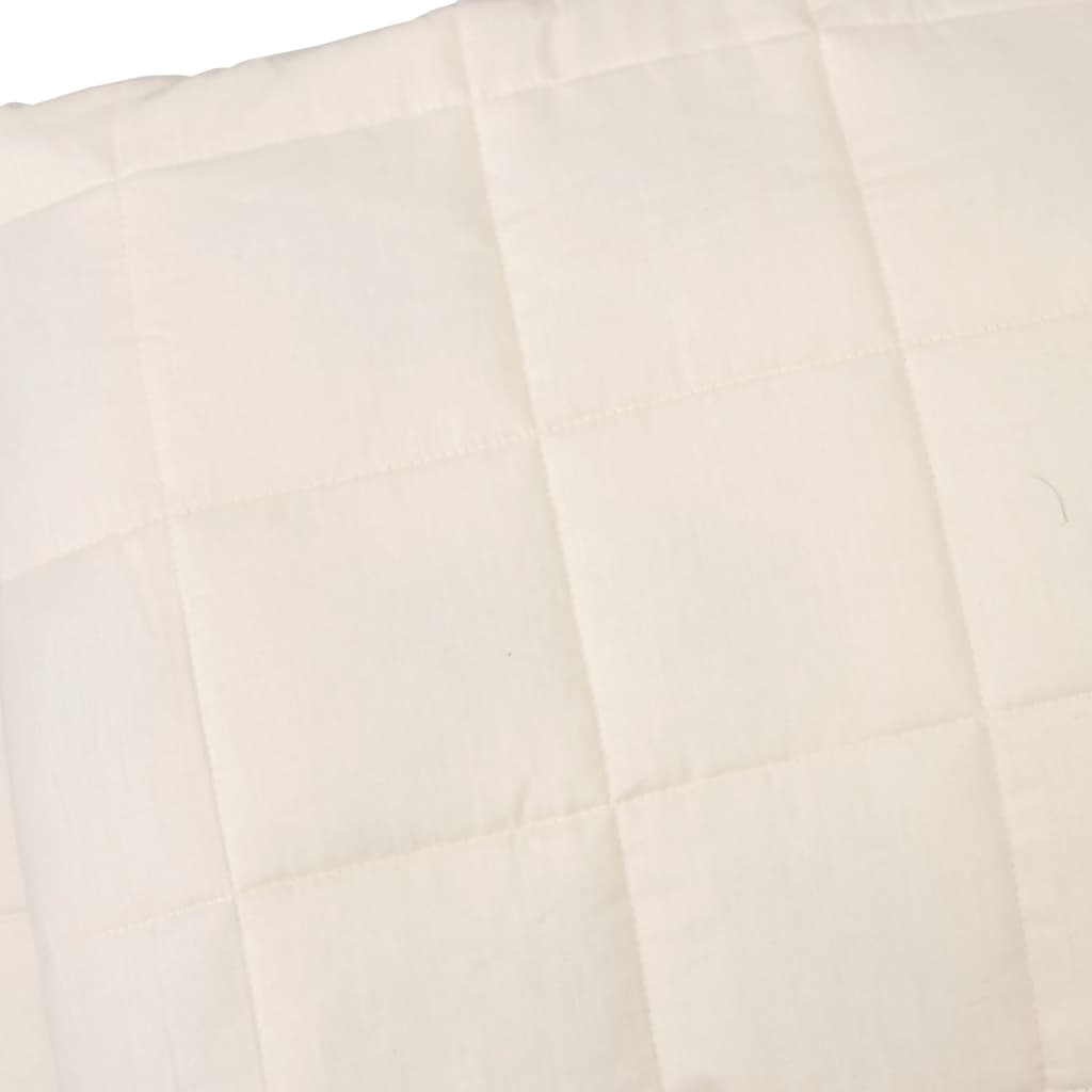 vidaXL Pătură cu greutăți, crem deschis, 155x220 cm, 7 kg, textil vidaXL Pătură cu greutăți, crem deschis, 155x220 cm, 7 kg, textil
