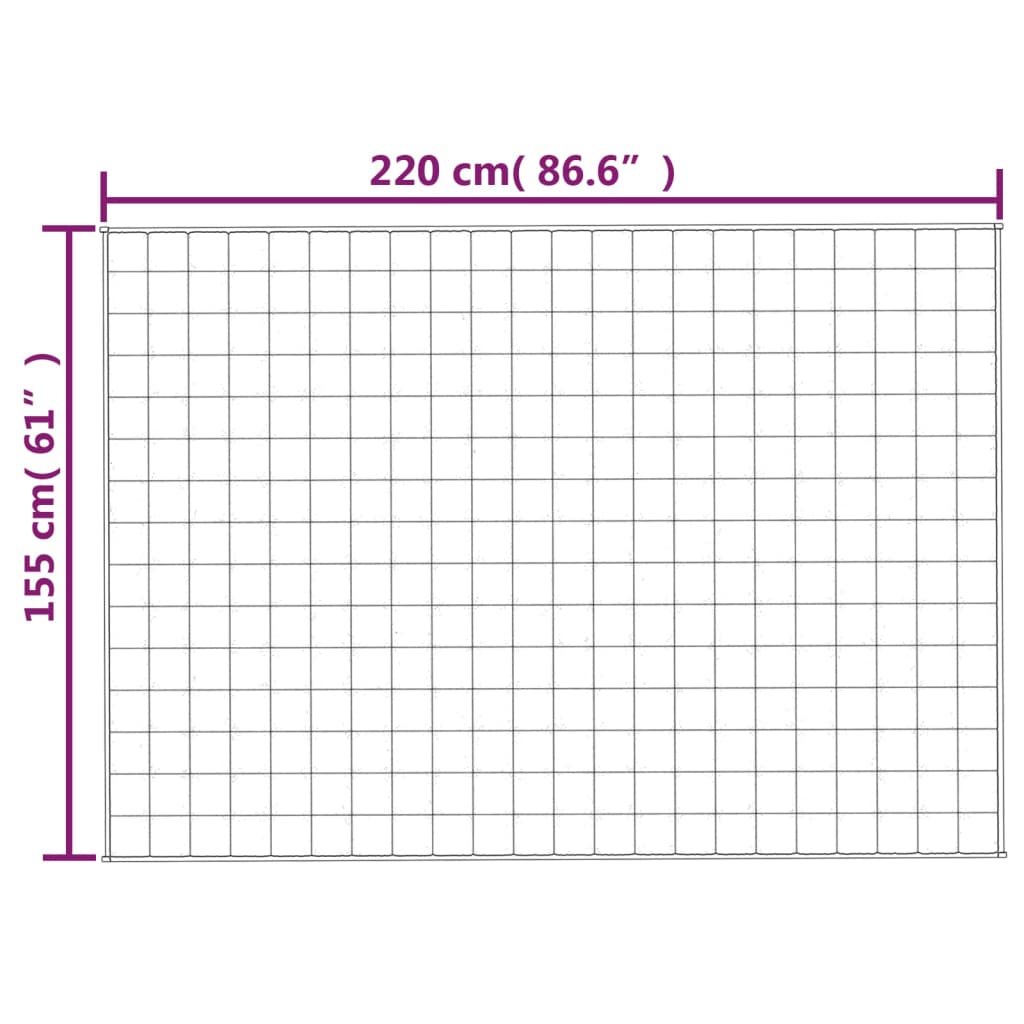 vidaXL Pătură cu greutăți, crem deschis, 155x220 cm, 7 kg, textil vidaXL Pătură cu greutăți, crem deschis, 155x220 cm, 7 kg, textil