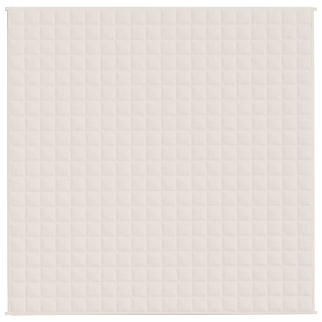 vidaXL Pătură cu greutăți, crem deschis, 200x200 cm, 9 kg, textil