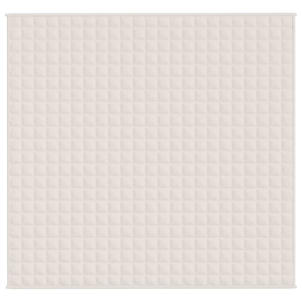 vidaXL Pătură cu greutăți, crem deschis, 220x235 cm, 11 kg, textil vidaXL Pătură cu greutăți, crem deschis, 220x235 cm, 11 kg, textil