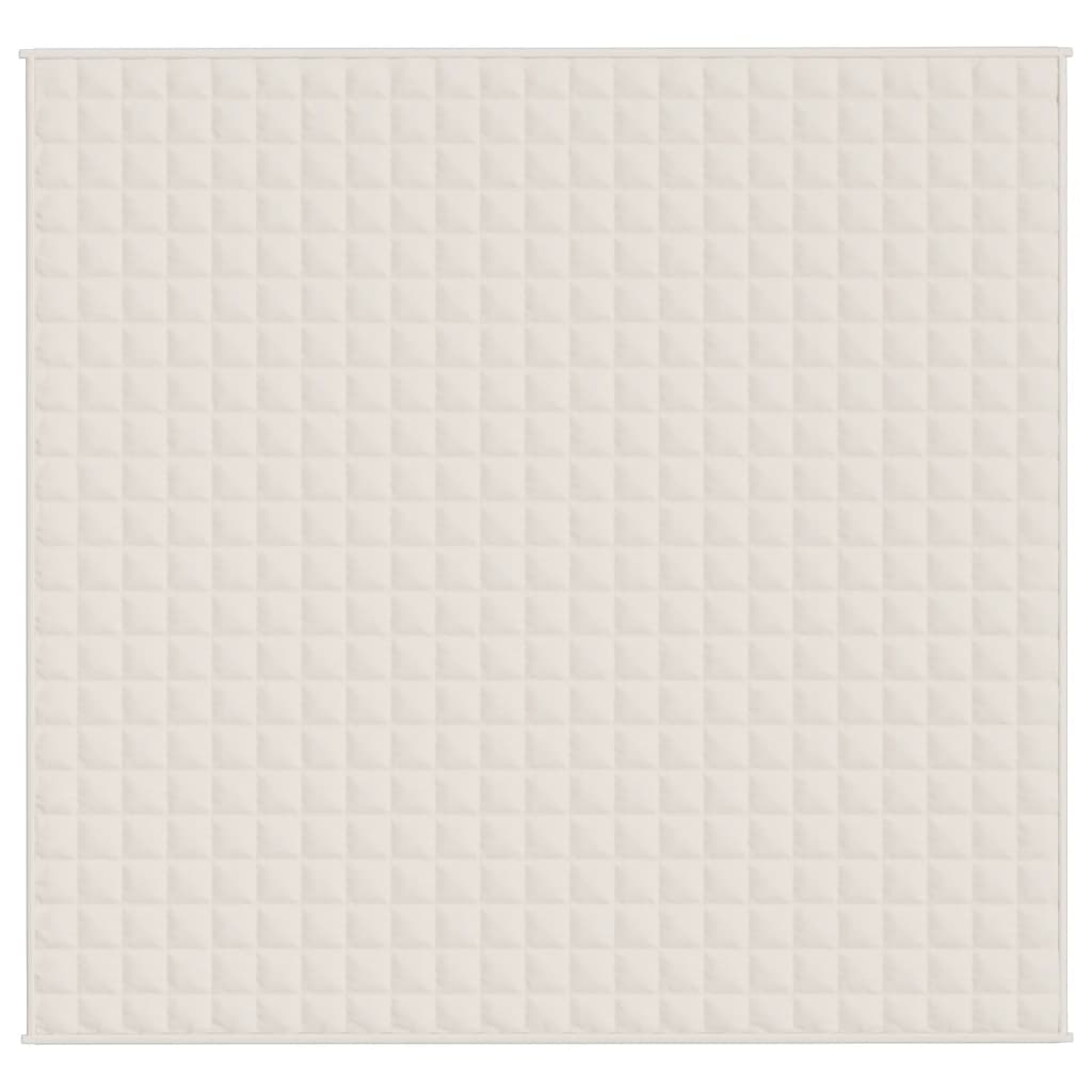 vidaXL Pătură cu greutăți, crem deschis, 220x235 cm, 15 kg, textil vidaXL Pătură cu greutăți, crem deschis, 220x235 cm, 15 kg, textil