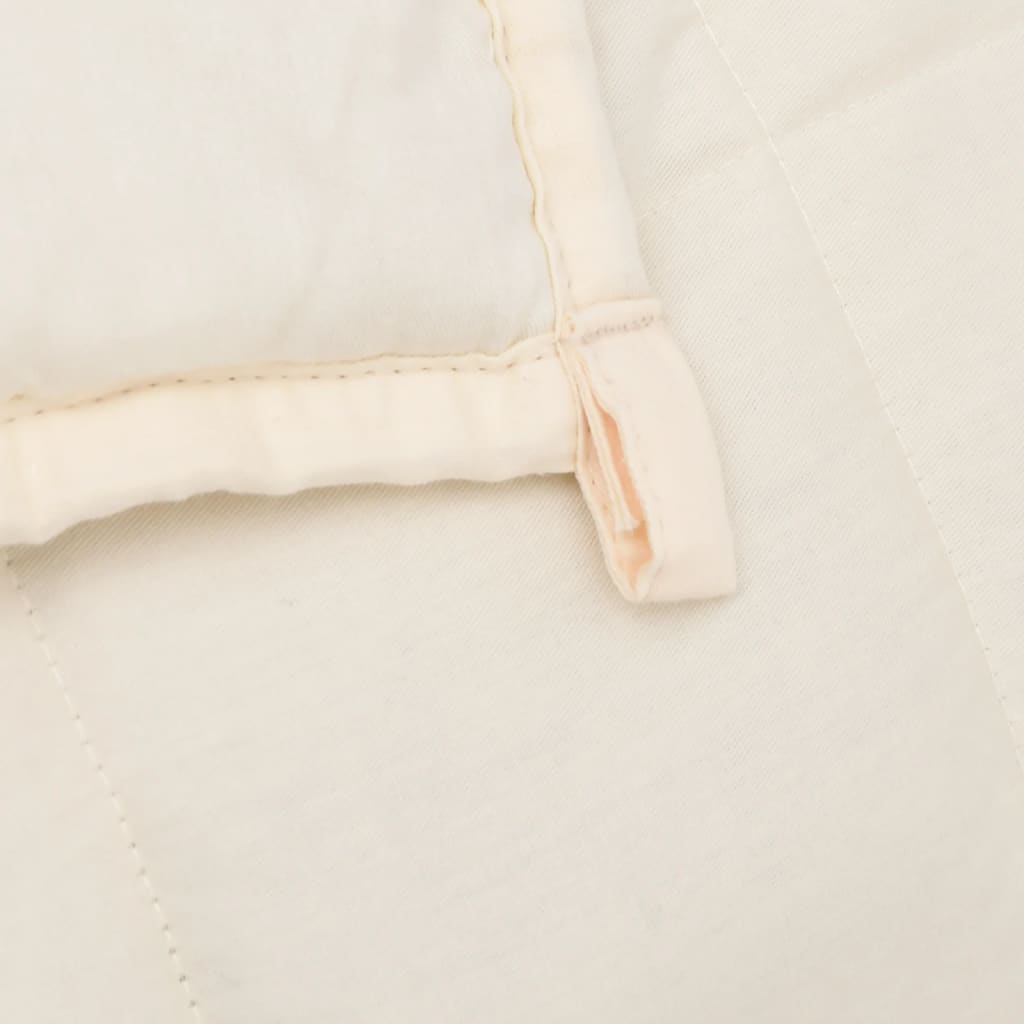 vidaXL Pătură cu greutăți, crem deschis, 220x235 cm, 15 kg, textil vidaXL Pătură cu greutăți, crem deschis, 220x235 cm, 15 kg, textil