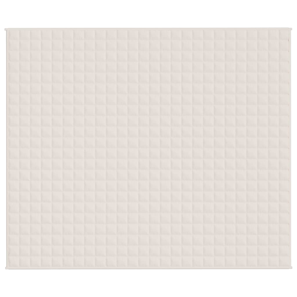 vidaXL Pătură cu greutăți, crem deschis, 220x260 cm, 11 kg, textil vidaXL Pătură cu greutăți, crem deschis, 220x260 cm, 11 kg, textil