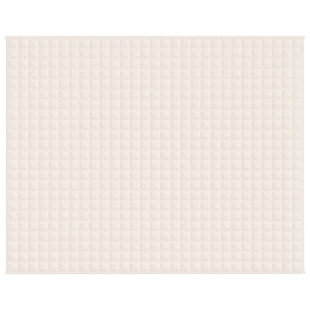 vidaXL Pătură cu greutăți, crem deschis, 235x290 cm, 11 kg, textil vidaXL Pătură cu greutăți, crem deschis, 235x290 cm, 11 kg, textil
