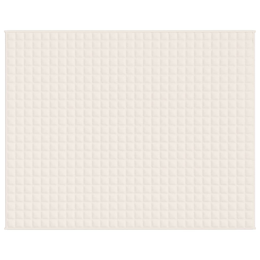vidaXL Pătură cu greutăți, crem deschis, 235x290 cm, 15 kg, textil vidaXL Pătură cu greutăți, crem deschis, 235x290 cm, 15 kg, textil