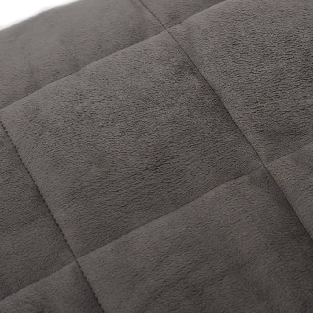 vidaXL Pătură anti-stres, gri, 138x200 cm, 10 kg, material textil vidaXL Pătură anti-stres, gri, 138x200 cm, 10 kg, material textil