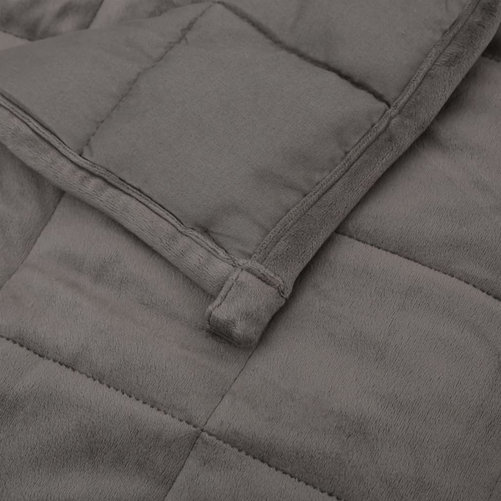 vidaXL Pătură anti-stres, gri, 138x200 cm, 10 kg, material textil vidaXL Pătură anti-stres, gri, 138x200 cm, 10 kg, material textil