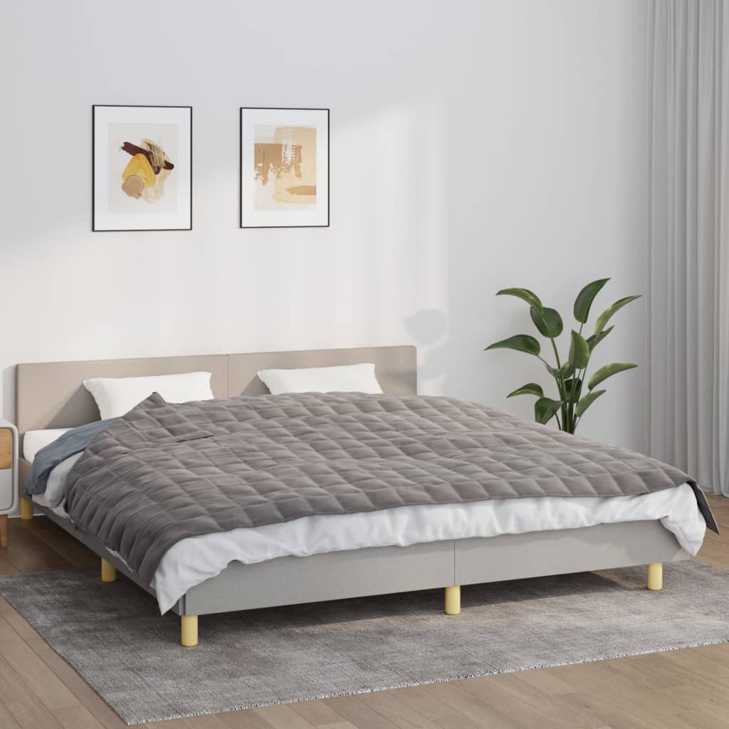 vidaXL Pătură cu greutăți, gri, 155x220 cm, 7 kg, material textil vidaXL Pătură cu greutăți, gri, 155x220 cm, 7 kg, material textil
