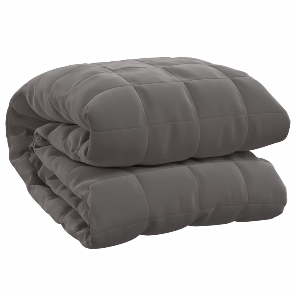 vidaXL Pătură cu greutăți, gri, 155x220 cm, 11 kg, material textil vidaXL Pătură cu greutăți, gri, 155x220 cm, 11 kg, material textil
