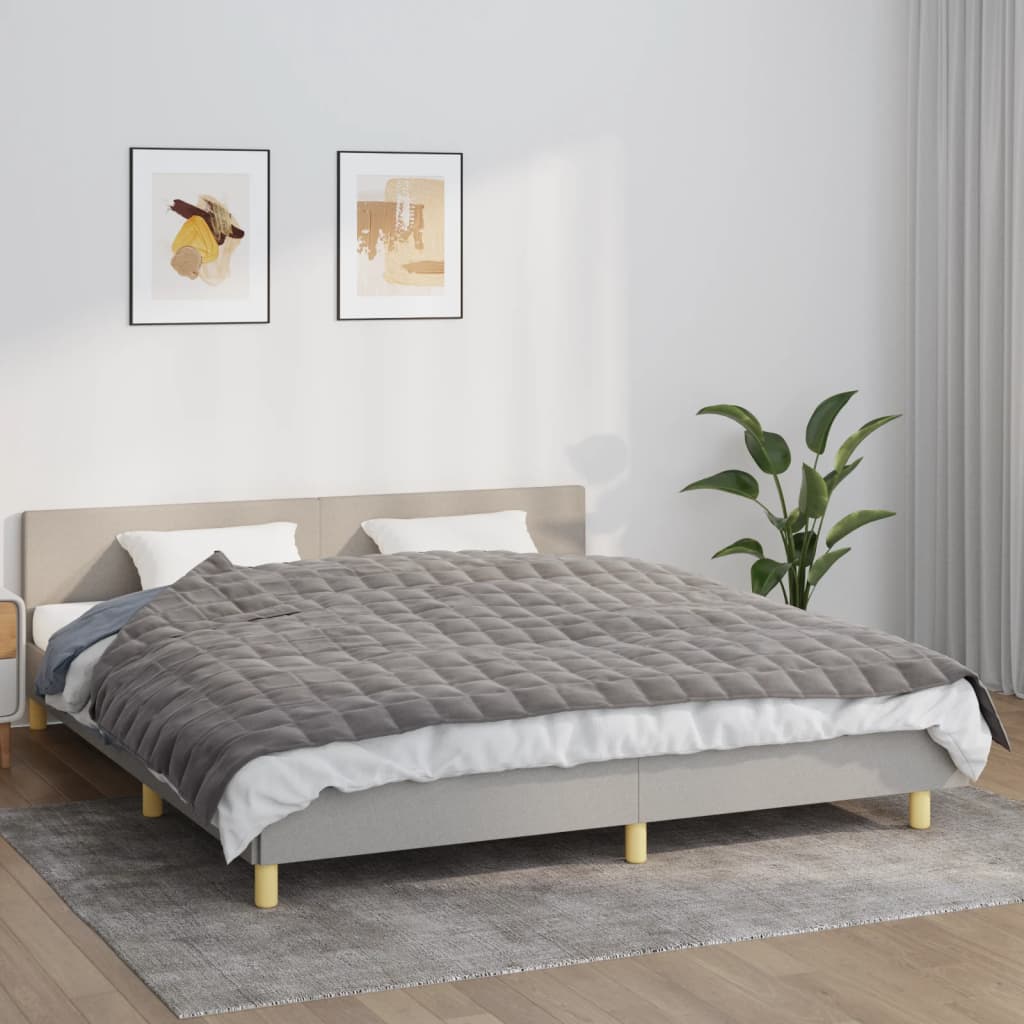 vidaXL Pătură cu greutăți, gri, 155x220 cm, 11 kg, material textil vidaXL Pătură cu greutăți, gri, 155x220 cm, 11 kg, material textil