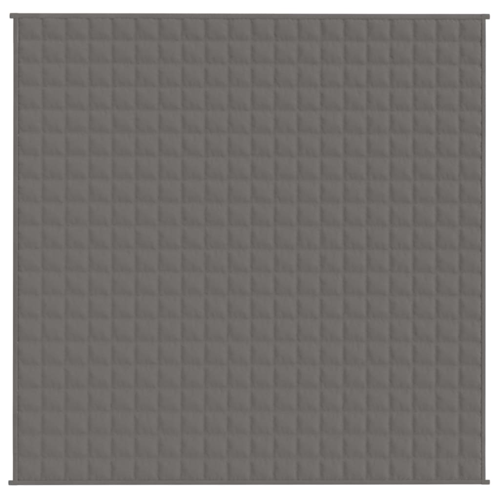 vidaXL Pătură cu greutăți, gri, 200x200 cm, 13 kg, material textil vidaXL Pătură cu greutăți, gri, 200x200 cm, 13 kg, material textil