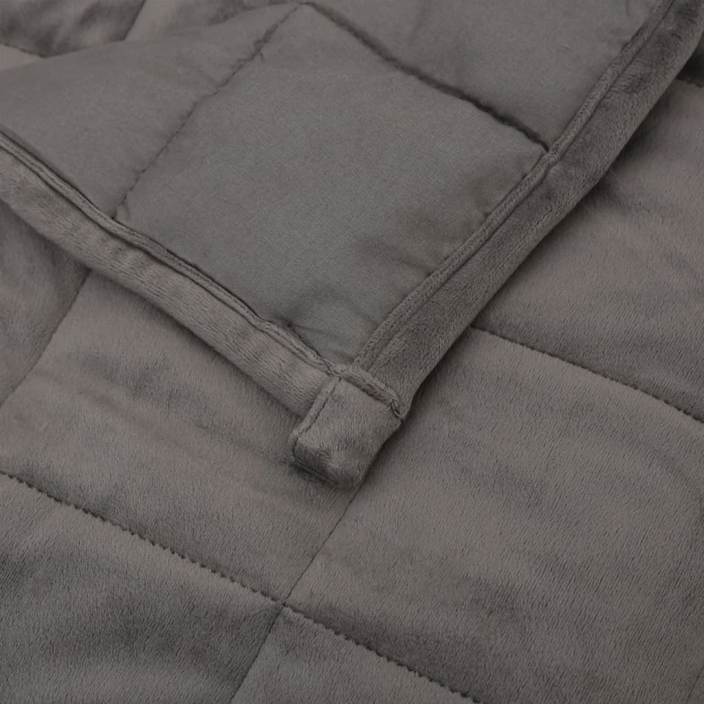 vidaXL Pătură cu greutăți, gri, 200x200 cm, 13 kg, material textil vidaXL Pătură cu greutăți, gri, 200x200 cm, 13 kg, material textil