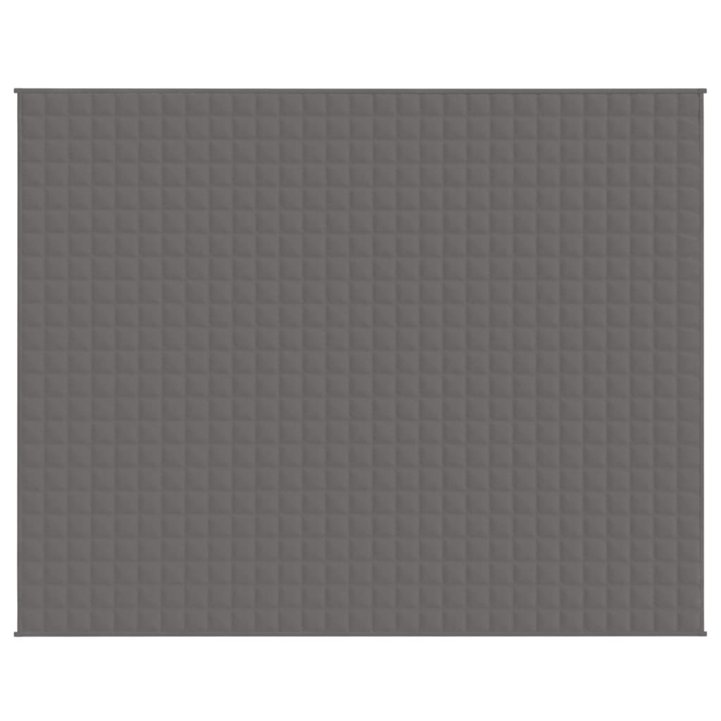 vidaXL Pătură cu greutăți, gri, 235x290 cm, 11 kg, material textil vidaXL Pătură cu greutăți, gri, 235x290 cm, 11 kg, material textil