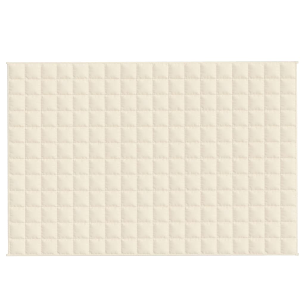vidaXL Pătură cu greutăți, crem deschis, 120x180 cm, 9 kg, textil