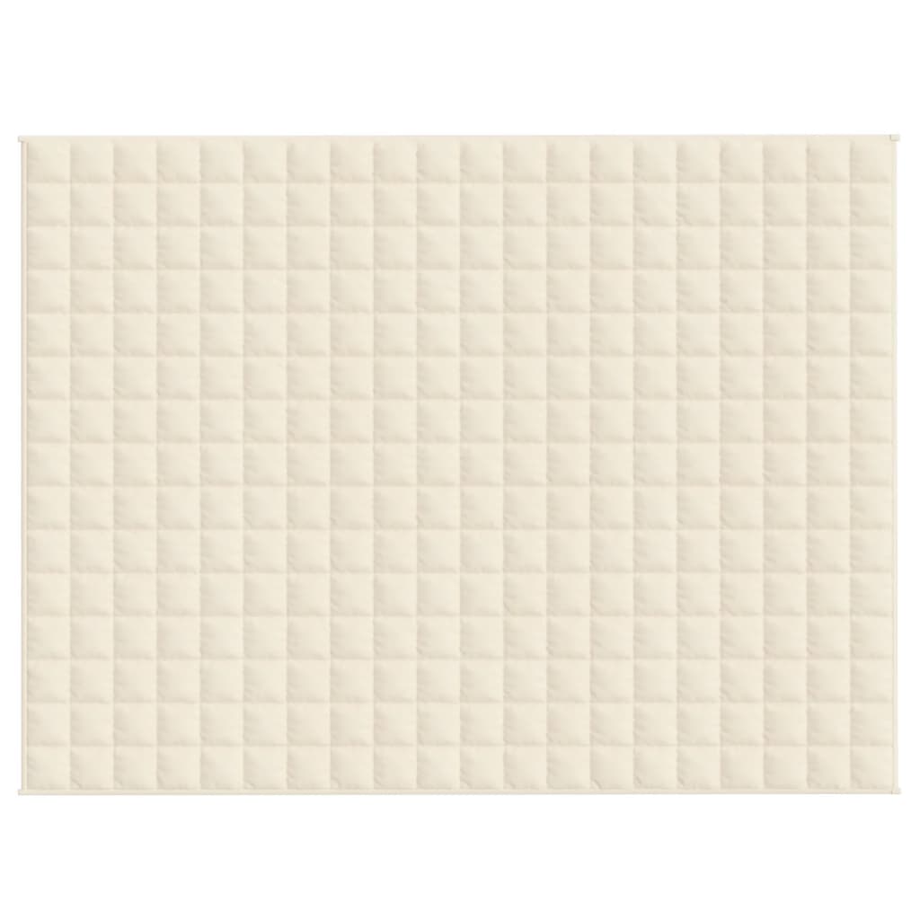 vidaXL Pătură cu greutăți, crem deschis, 150x200 cm, 11 kg, textil vidaXL Pătură cu greutăți, crem deschis, 150x200 cm, 11 kg, textil