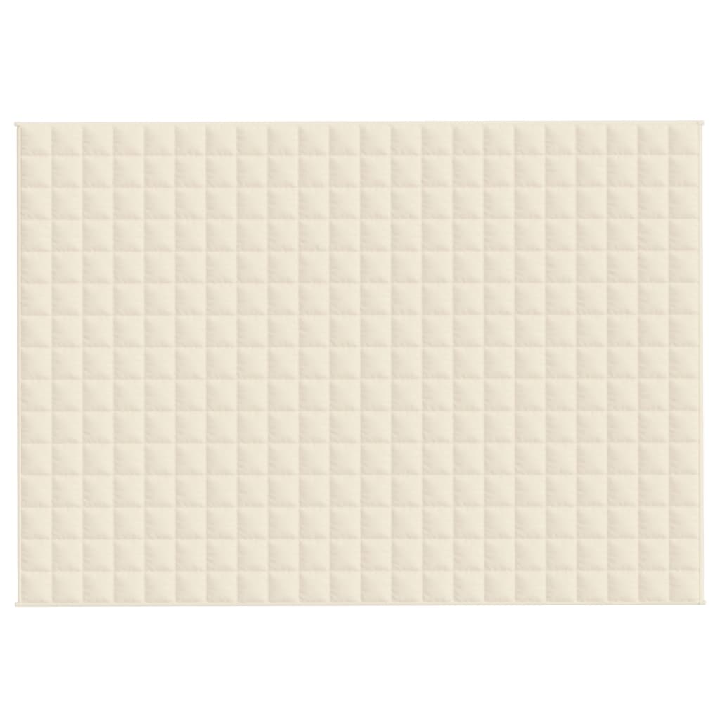 vidaXL Pătură cu greutăți, crem deschis, 155x220 cm, 11 kg, textil vidaXL Pătură cu greutăți, crem deschis, 155x220 cm, 11 kg, textil