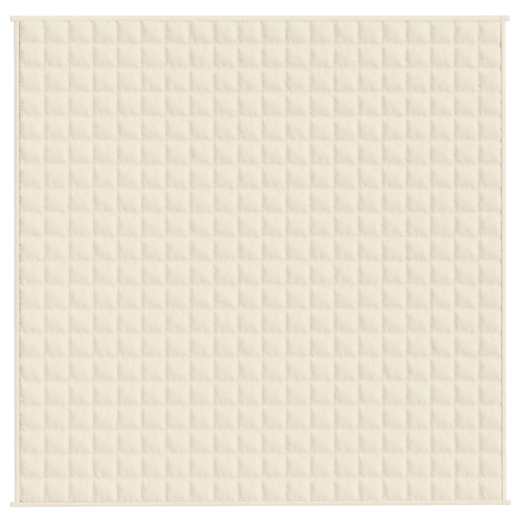 vidaXL Pătură cu greutăți, crem deschis, 200x200 cm, 9 kg, textil vidaXL Pătură cu greutăți, crem deschis, 200x200 cm, 9 kg, textil