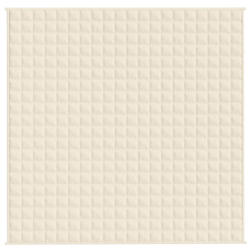 vidaXL Pătură cu greutăți, crem deschis, 200x200 cm, 13 kg, textil