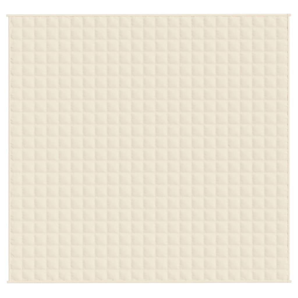 vidaXL Pătură cu greutăți, crem deschis, 220x235 cm, 11 kg, textil vidaXL Pătură cu greutăți, crem deschis, 220x235 cm, 11 kg, textil