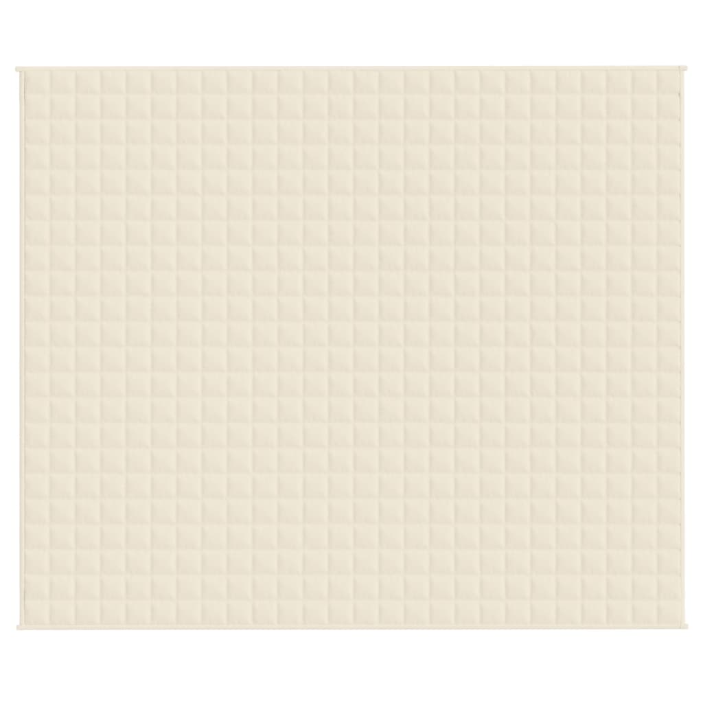 vidaXL Pătură cu greutăți, crem deschis, 220x260 cm, 11 kg, textil vidaXL Pătură cu greutăți, crem deschis, 220x260 cm, 11 kg, textil