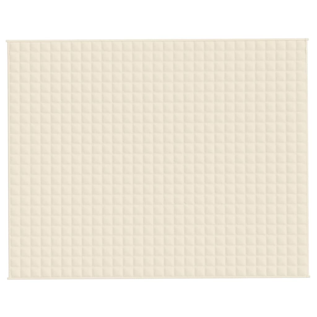 vidaXL Pătură cu greutăți, crem deschis, 235x290 cm, 11 kg, textil