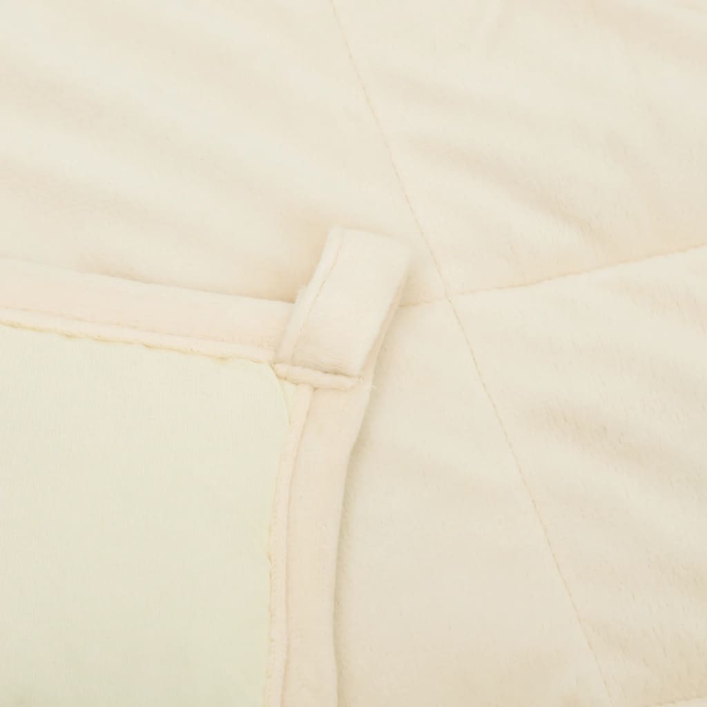 vidaXL Pătură cu greutăți, crem deschis, 235x290 cm, 11 kg, textil