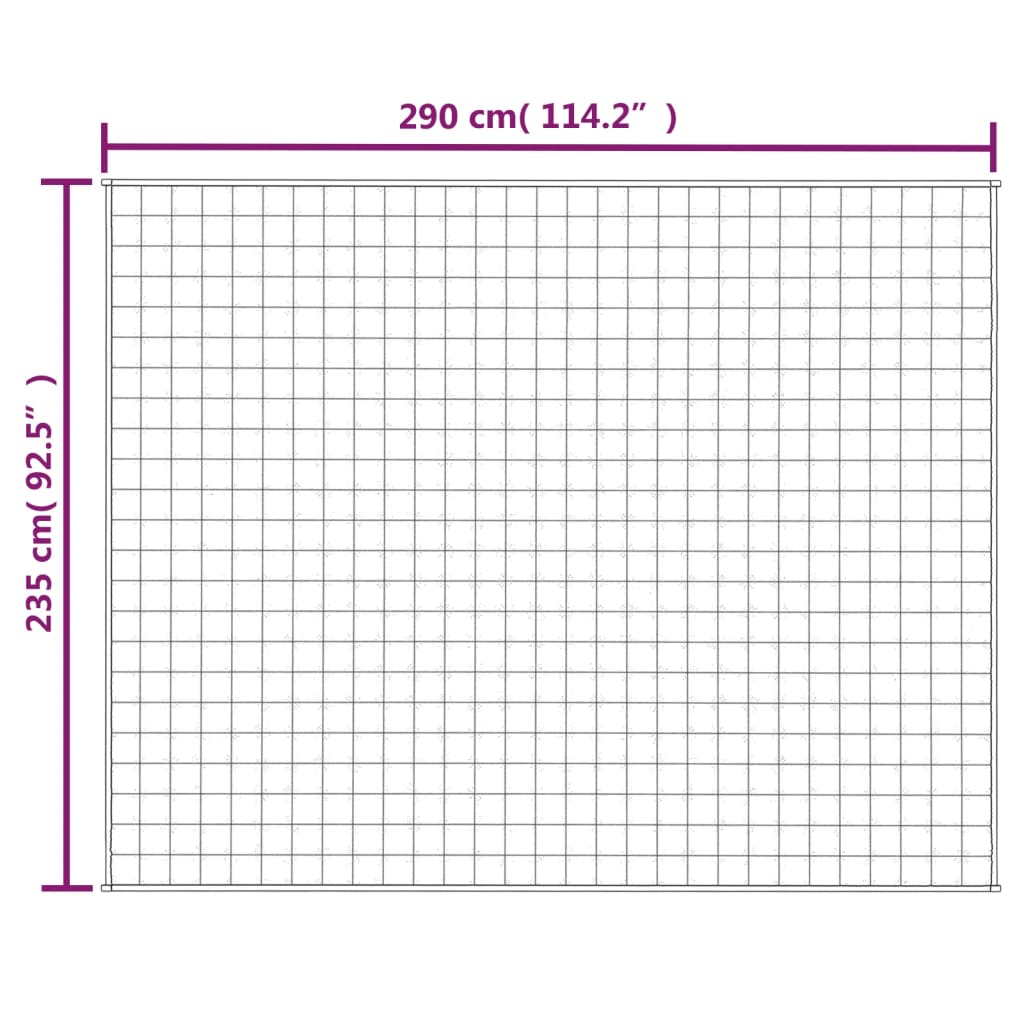 vidaXL Pătură cu greutăți, crem deschis, 235x290 cm, 11 kg, textil