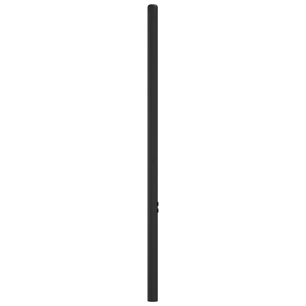 vidaXL Tăblie de pat metalică, negru, 80 cm