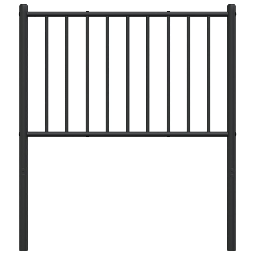 vidaXL Tăblie de pat metalică, negru, 80 cm