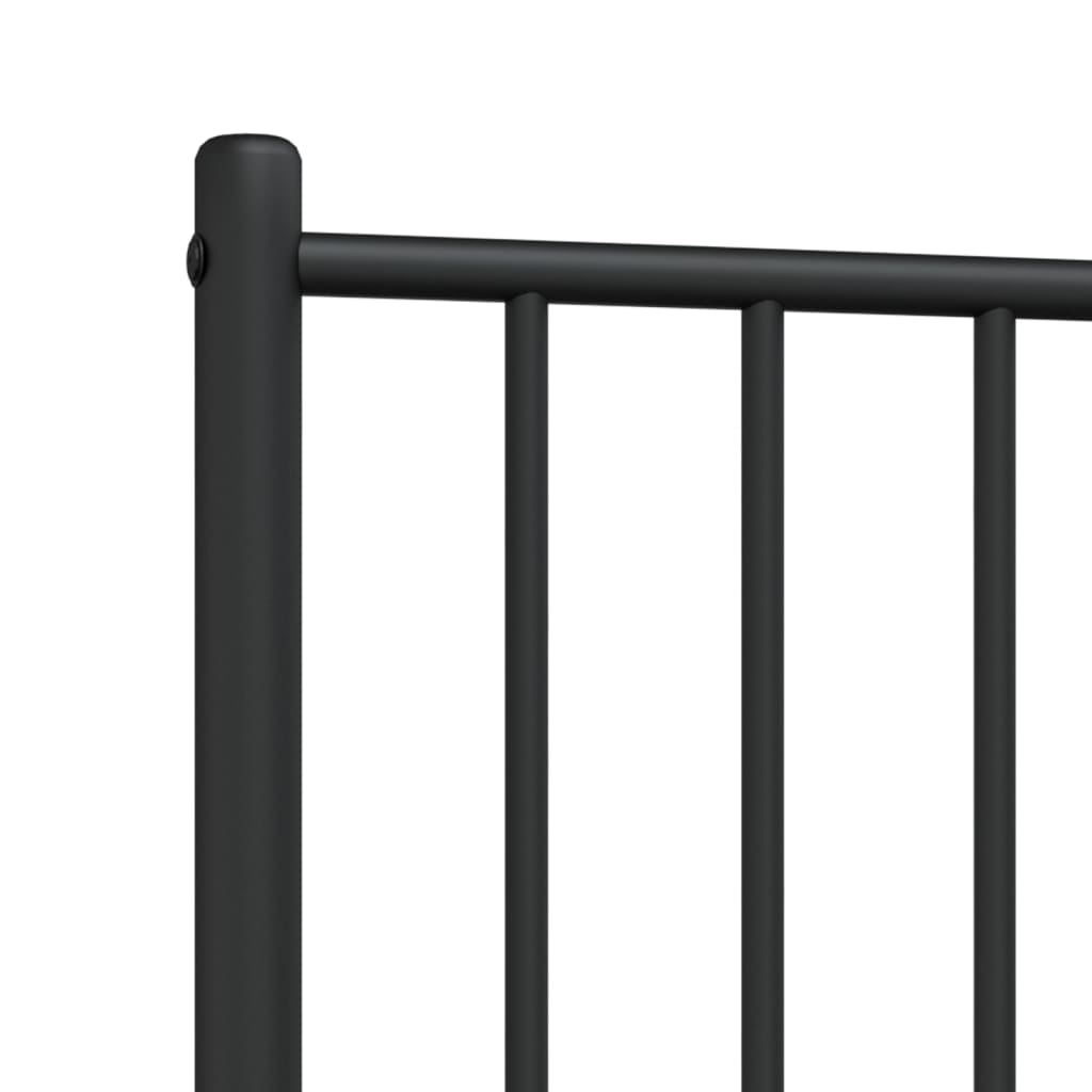 vidaXL Tăblie de pat metalică, negru, 80 cm