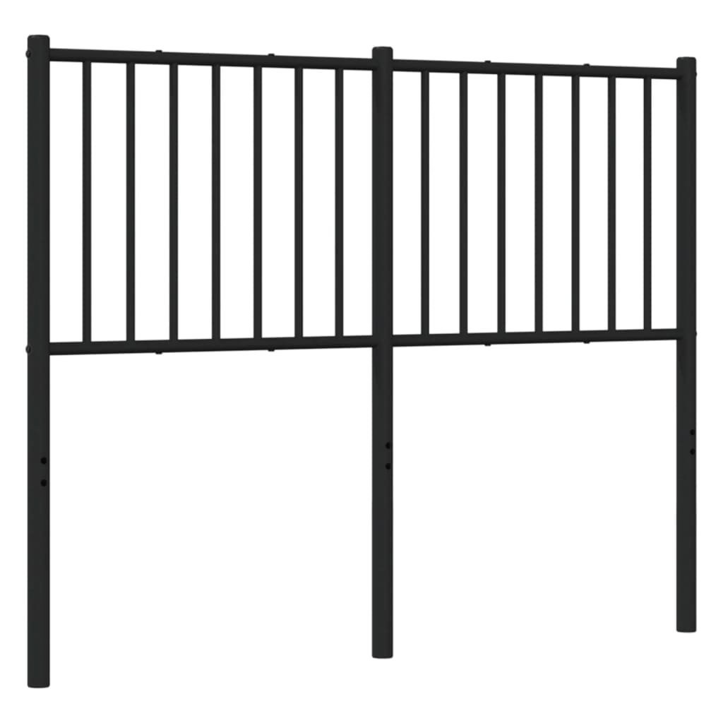vidaXL Tăblie de pat metalică, negru, 120 cm