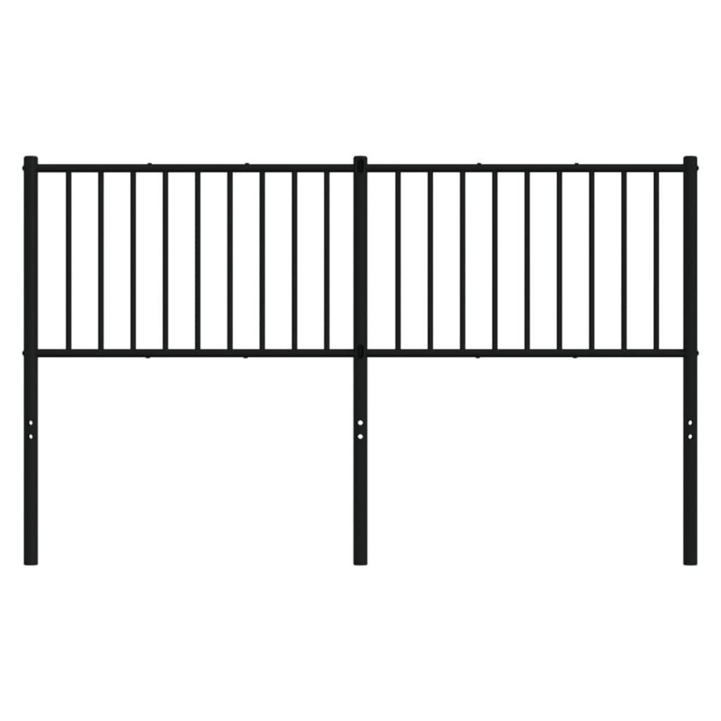 vidaXL Tăblie de pat metalică, negru, 160 cm vidaXL Tăblie de pat metalică, negru, 160 cm