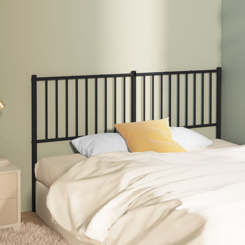 vidaXL Tăblie de pat metalică, negru, 160 cm vidaXL Tăblie de pat metalică, negru, 160 cm