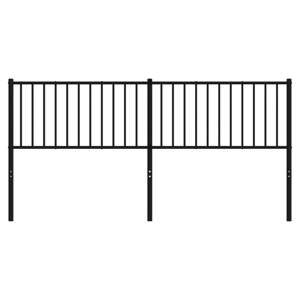 vidaXL Tăblie de pat metalică, negru, 180 cm vidaXL Tăblie de pat metalică, negru, 180 cm