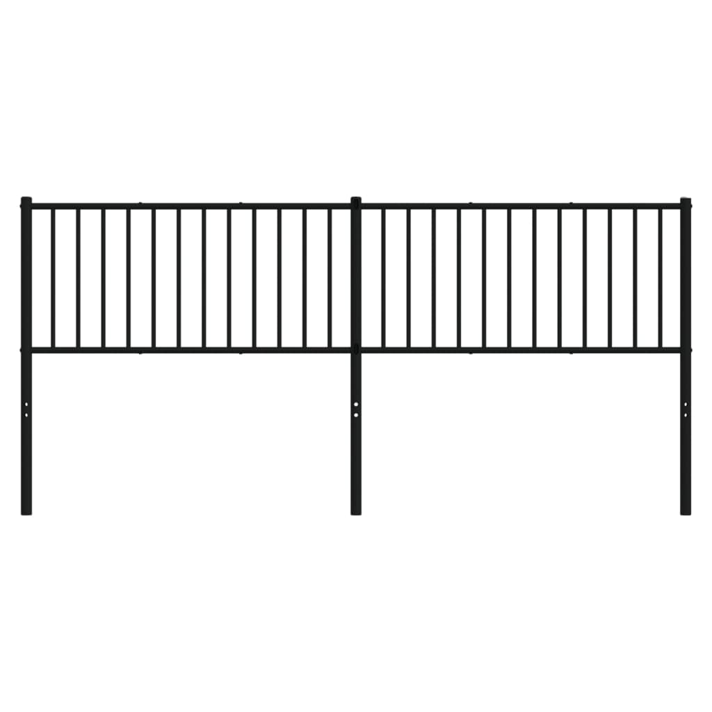 vidaXL Tăblie de pat metalică, negru, 193 cm vidaXL Tăblie de pat metalică, negru, 193 cm