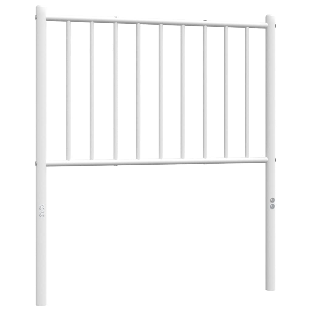 vidaXL Tăblie de pat metalică, alb, 75 cm vidaXL Tăblie de pat metalică, alb, 75 cm