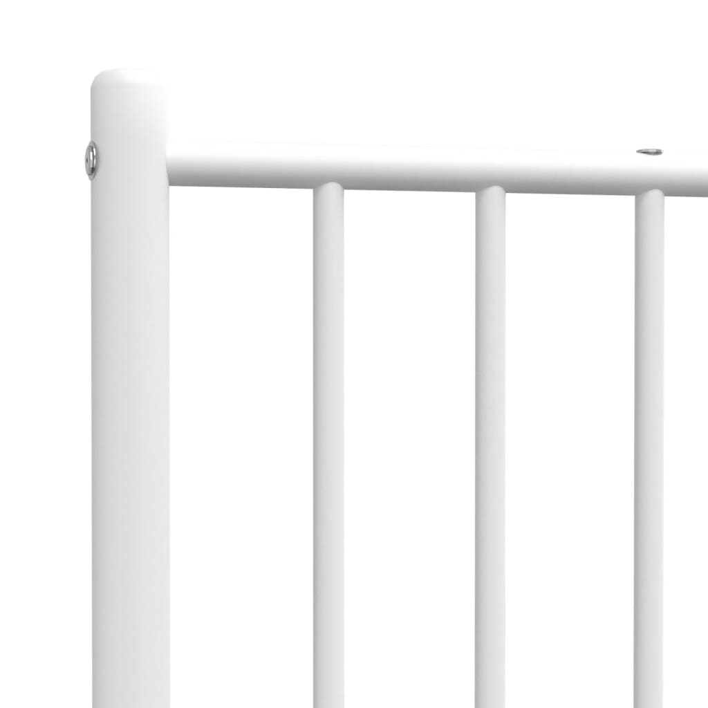 vidaXL Tăblie de pat metalică, alb, 80 cm vidaXL Tăblie de pat metalică, alb, 80 cm