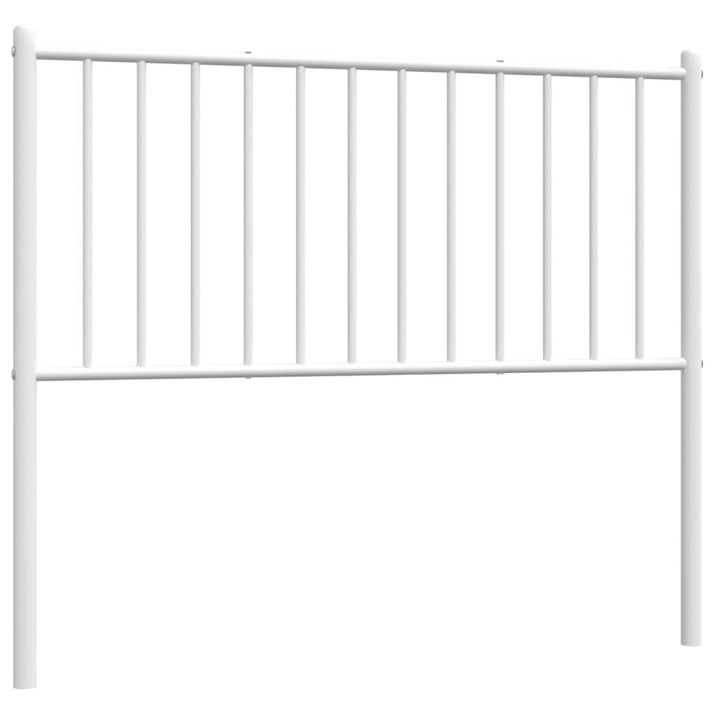 vidaXL Tăblie de pat metalică, alb, 100 cm