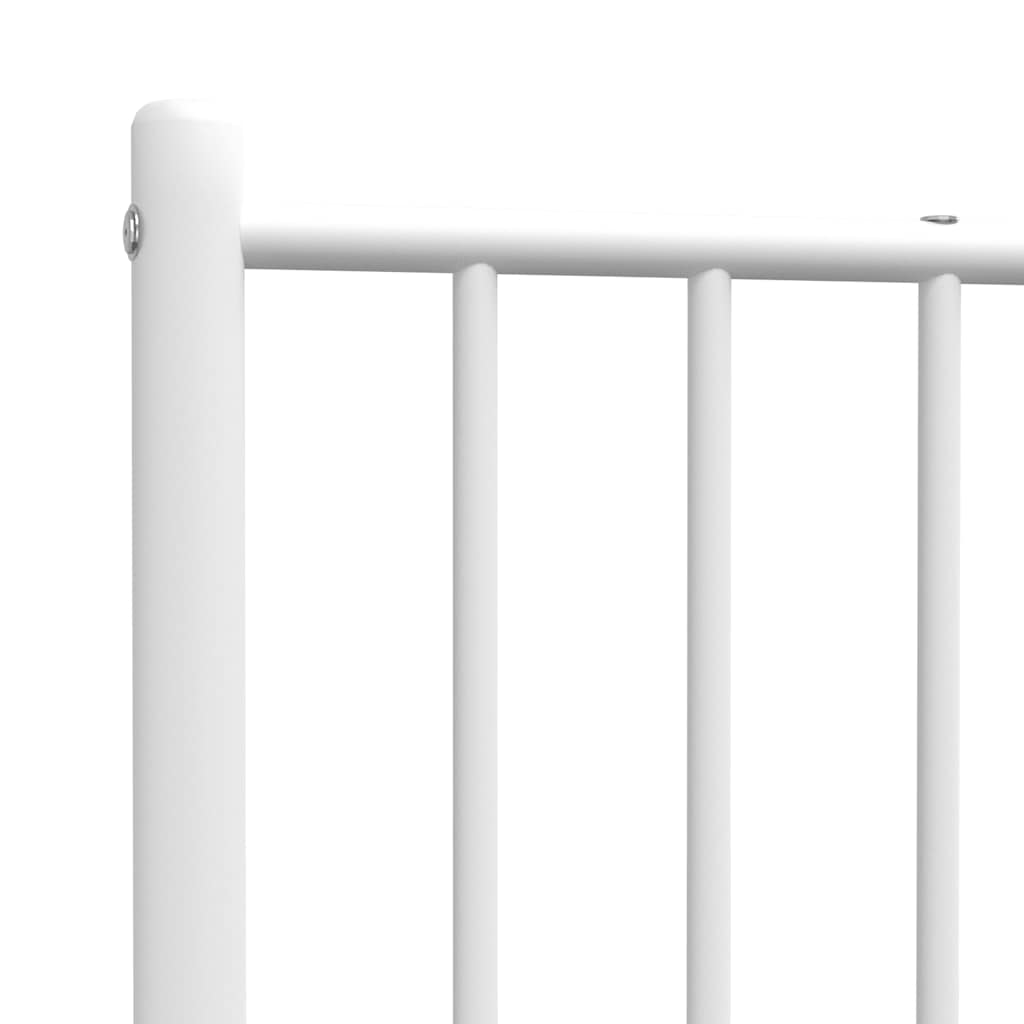 vidaXL Tăblie de pat metalică, alb, 100 cm