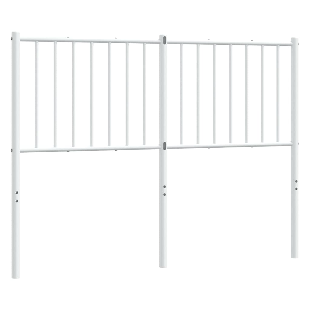 vidaXL Tăblie de pat metalică, alb, 120 cm