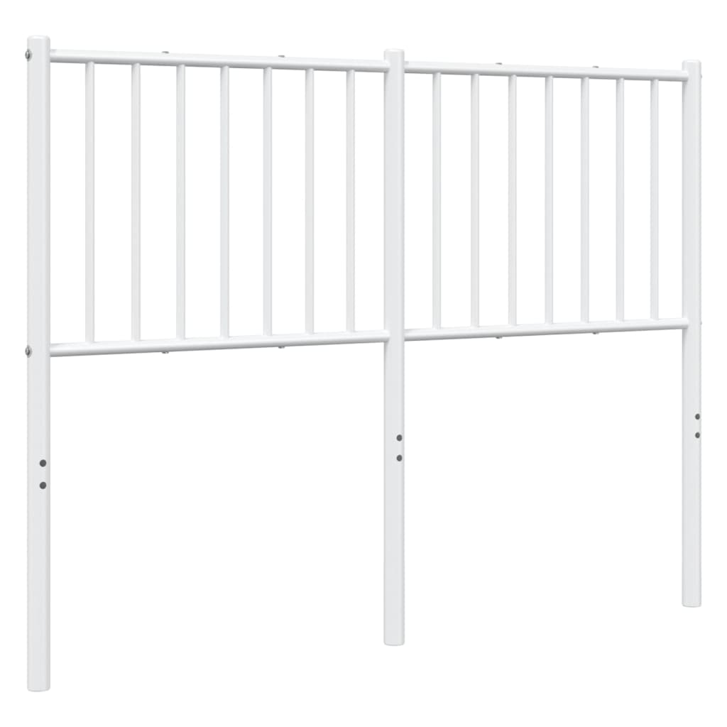vidaXL Tăblie de pat metalică, alb, 120 cm