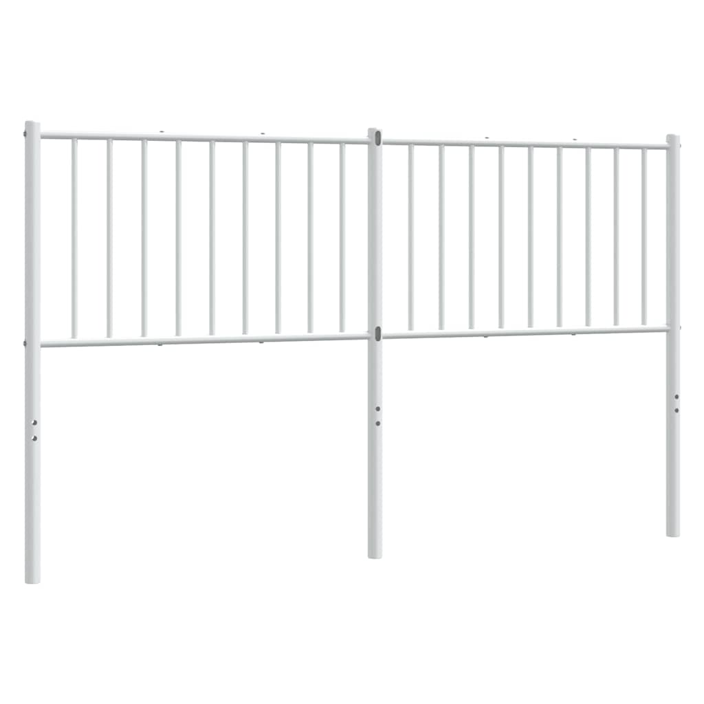 vidaXL Tăblie de pat metalică, alb, 150 cm vidaXL Tăblie de pat metalică, alb, 150 cm