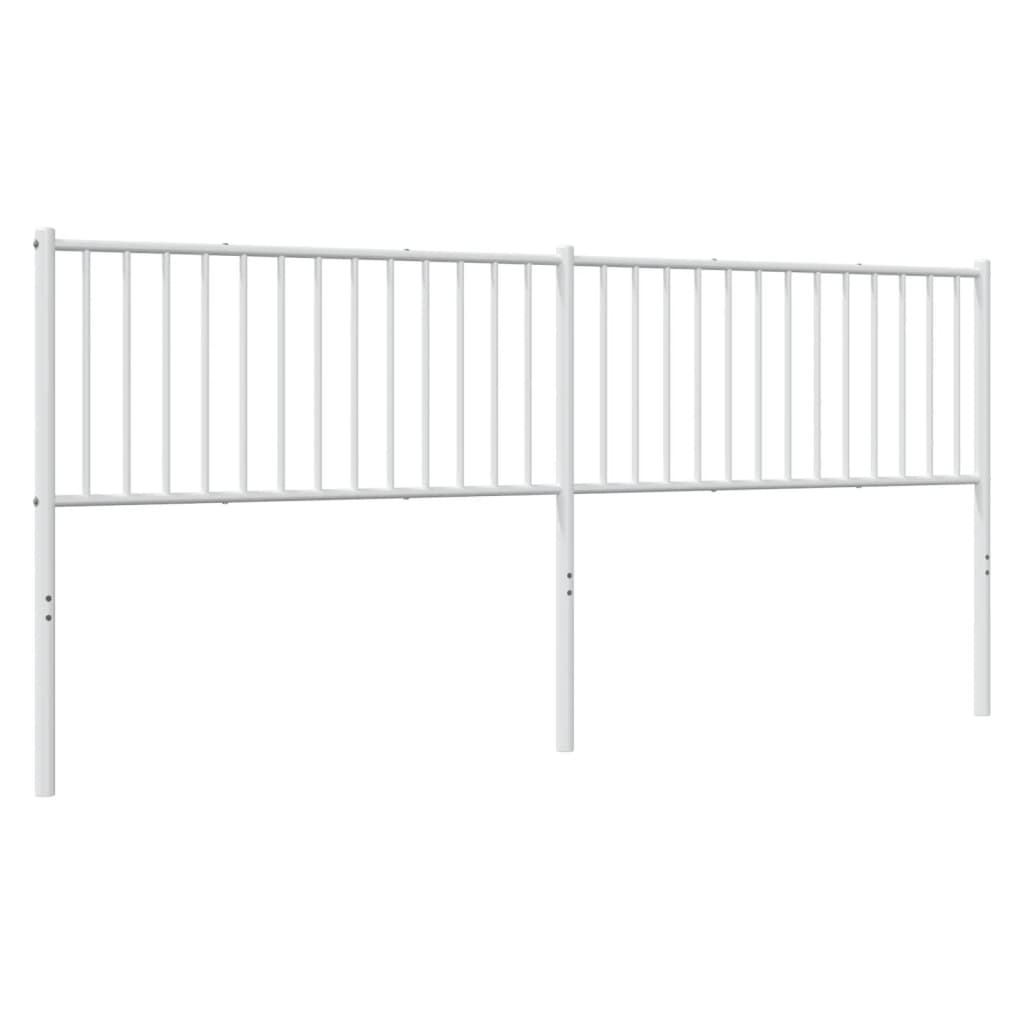 vidaXL Tăblie de pat metalică, alb, 200 cm vidaXL Tăblie de pat metalică, alb, 200 cm