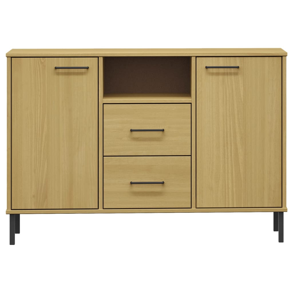 vidaXL Dulap cu picioare metalice „OSLO” maro 113x40x77 cm lemn vidaXL Dulap cu picioare metalice „OSLO” maro 113x40x77 cm lemn