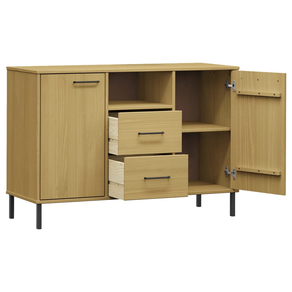 vidaXL Dulap cu picioare metalice „OSLO” maro 113x40x77 cm lemn vidaXL Dulap cu picioare metalice „OSLO” maro 113x40x77 cm lemn