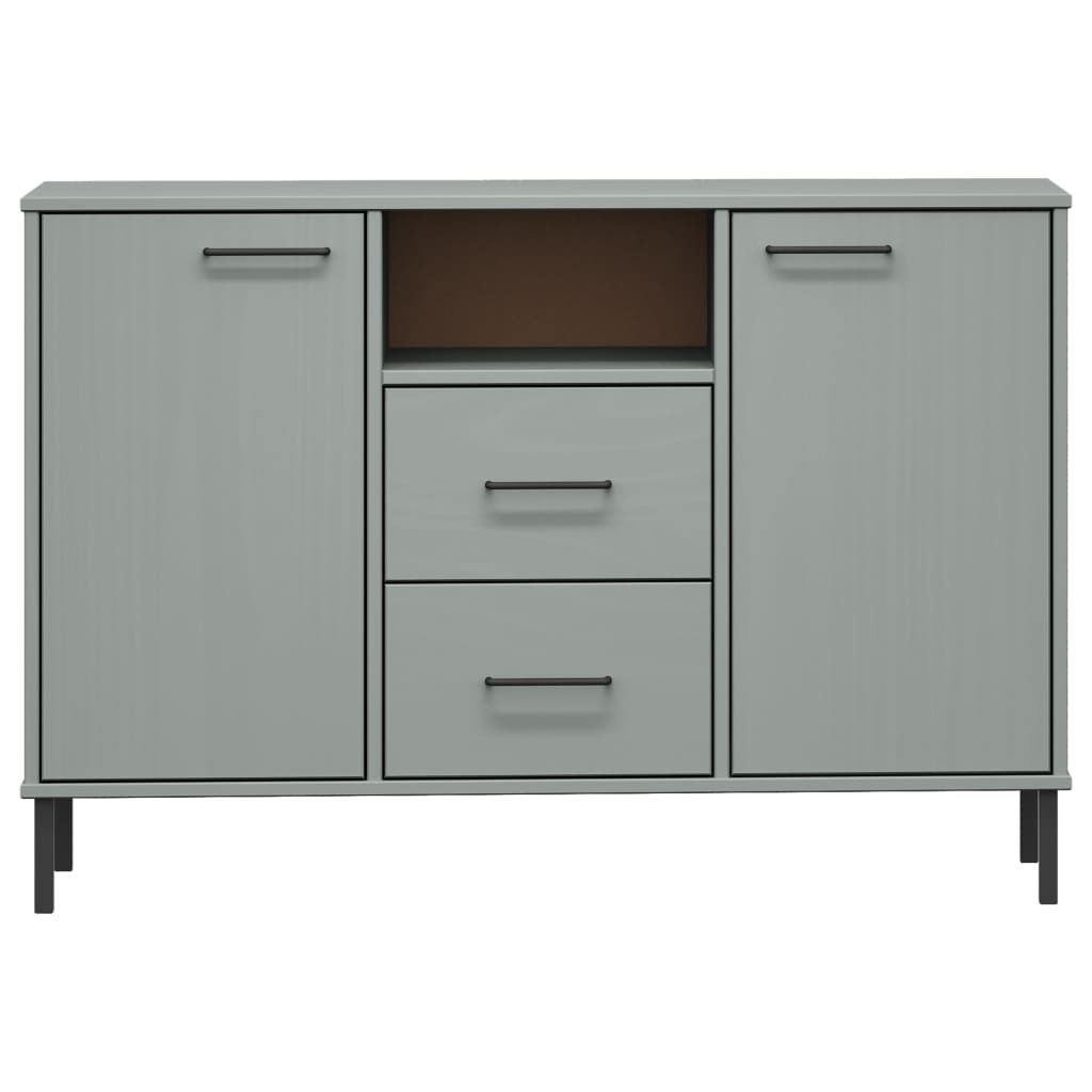 vidaXL Dulap cu picioare metalice „OSLO” gri 113x40x77 cm lemn vidaXL Dulap cu picioare metalice „OSLO” gri 113x40x77 cm lemn